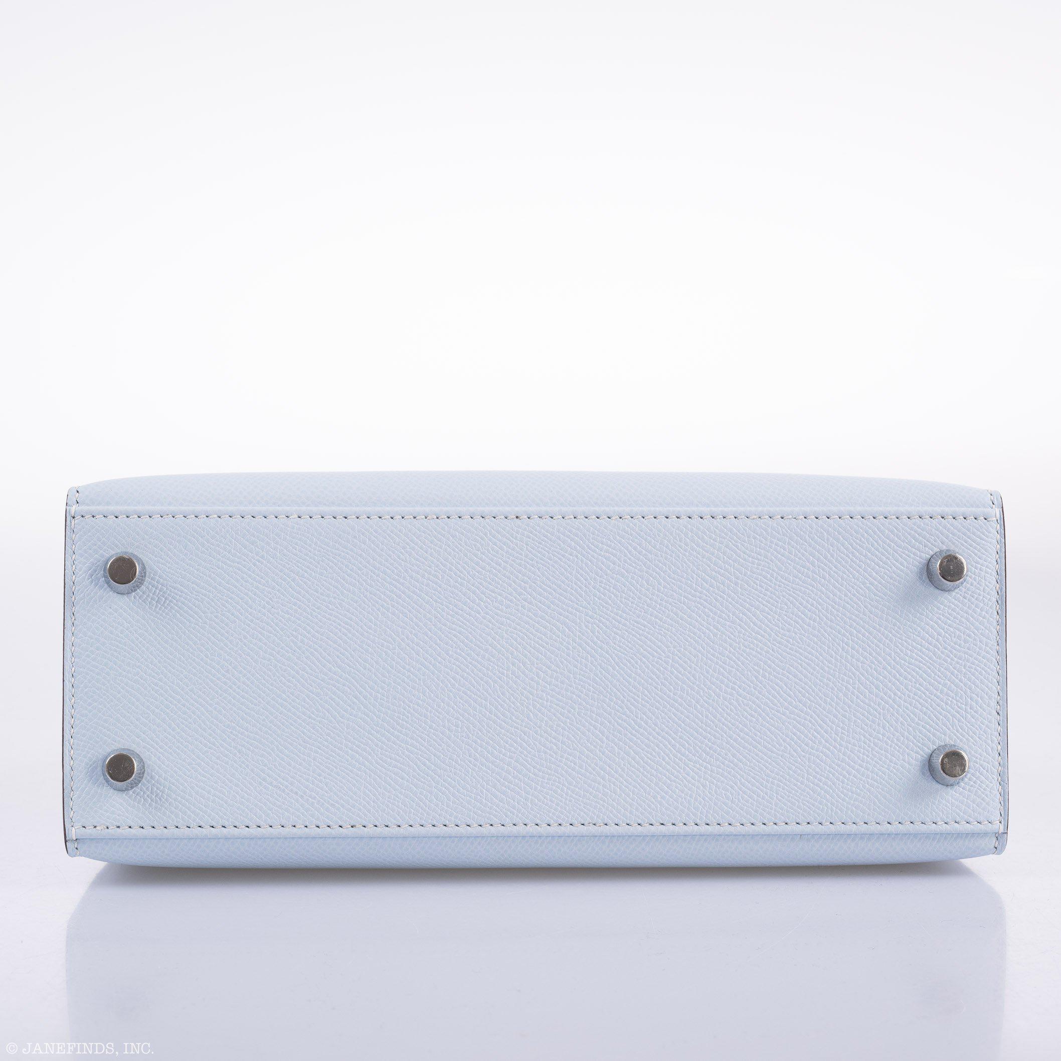 Hermes Kelly 25 Sellier Blue Brume Epsom Palladium Hardware - 2020, Y - Image 6
