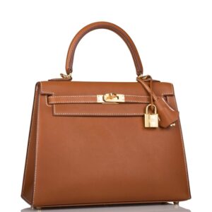 Hermes Kelly Sellier 25 Fauve Baarenia Gold Hardware