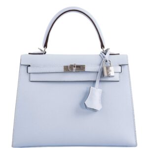 Hermes Kelly 25 Sellier Blue Brume Epsom