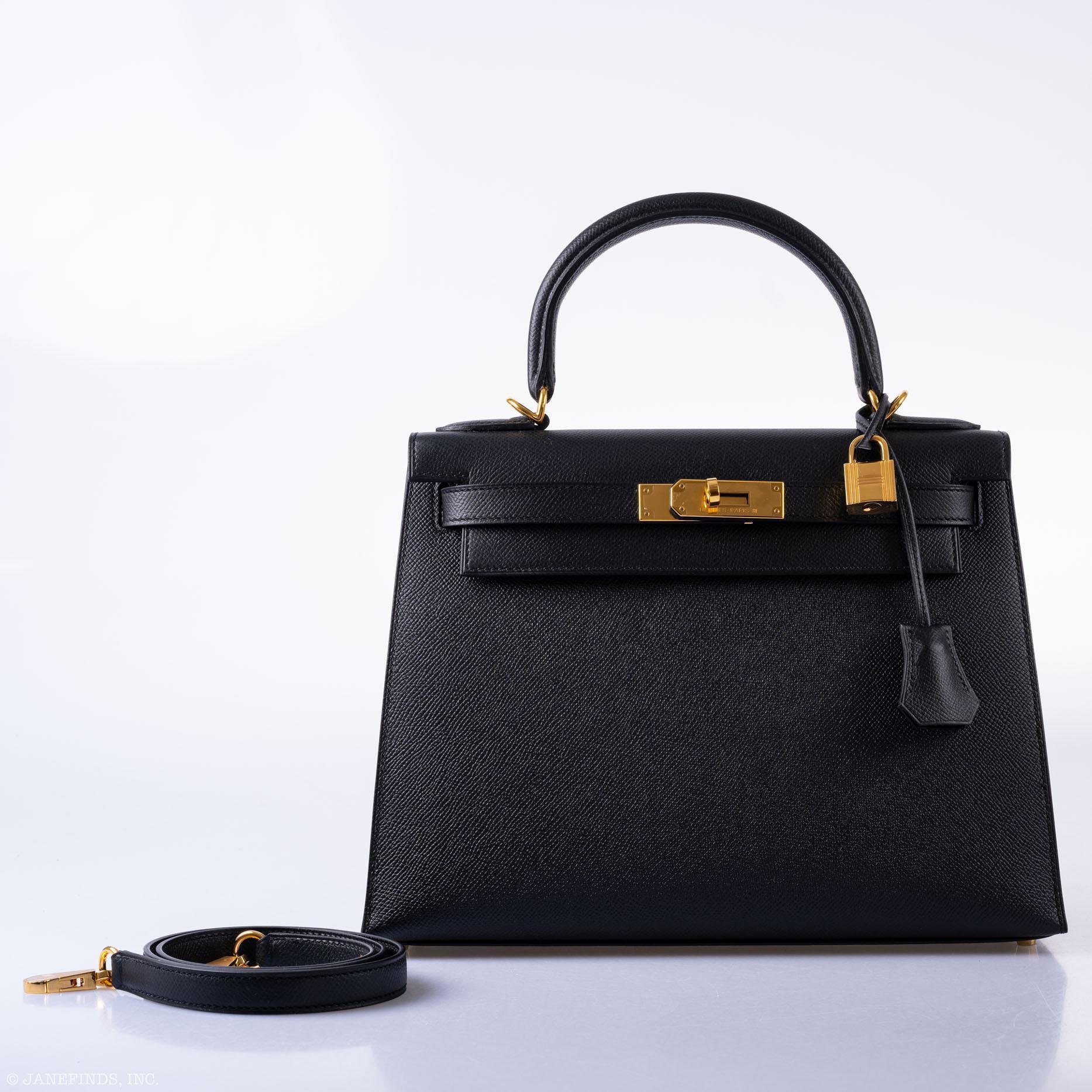 Hermes Kelly 28 Sellier Black Epsom with Gold Hardware - 2021, Z - Image 3