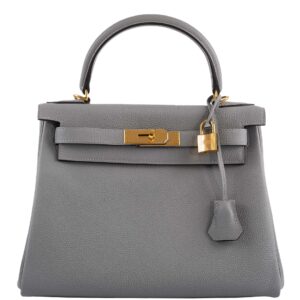 Hermes Kelly 28 HSS Retourne Gris Mouette Togo
