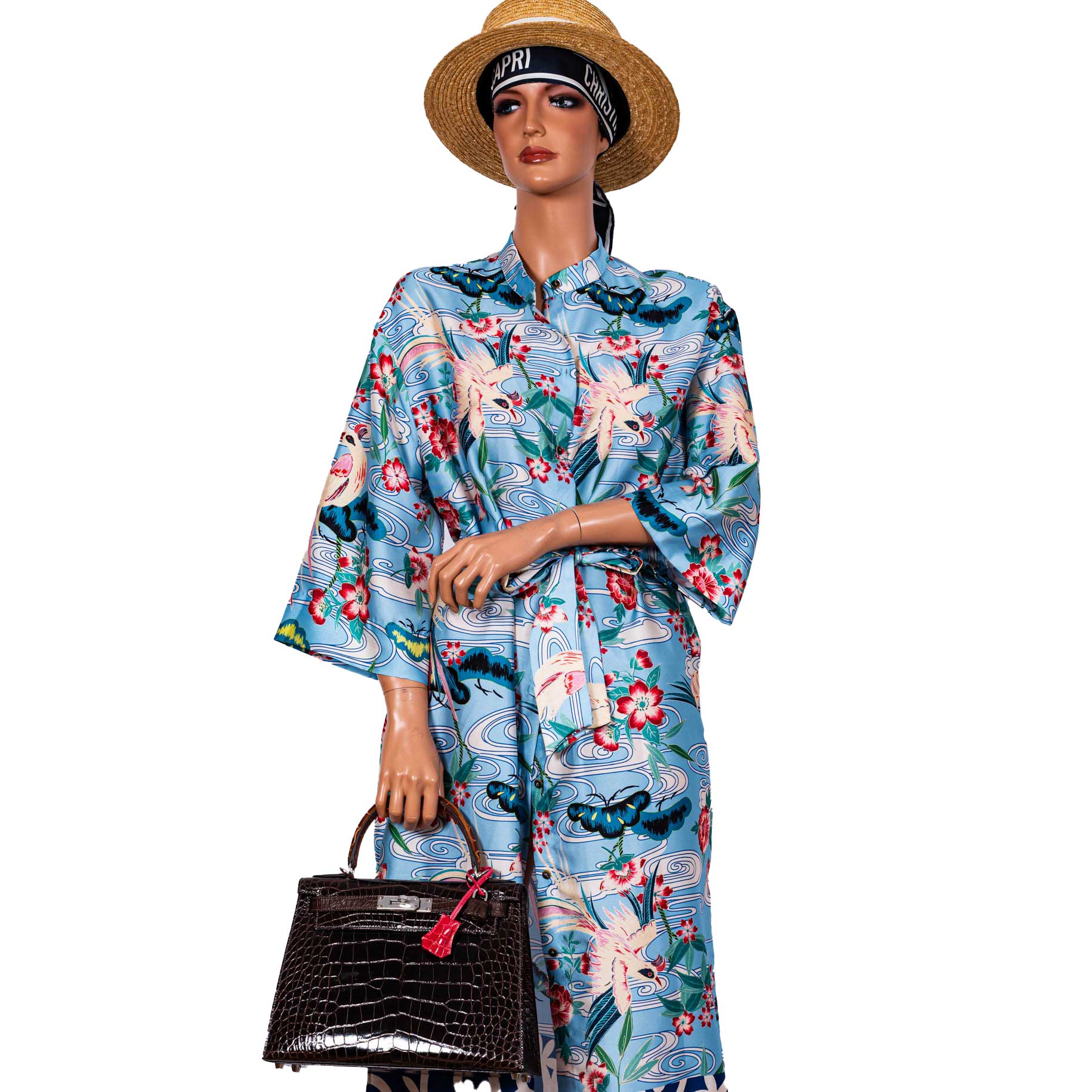 Hermes Kelly 28 Sellier Macassar, Ebene, Miel and Rose Extreme Alligator Palladium Hardware - 2021, Z - Image 5