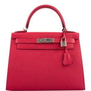 Hermes Kelly 28 Sellier Rose Extreme Epsom