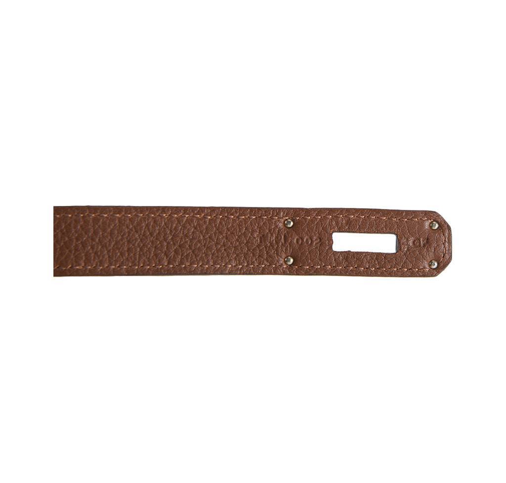 Hermes Kelly Grizzly 32 Fauve Gold Suede Togo Leather Palladium Hardware - Image 15