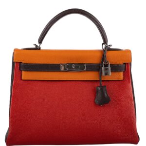 Hermes Kelly 32 Retourne Tri-Color
