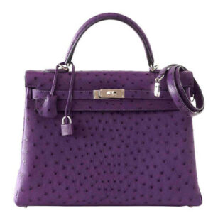 Hermès Kelly 35 Ostrich Violine Bag PHW