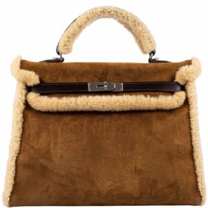 Hermes Kelly 35 Retourne Teddy Shearling