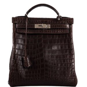 Hermes Kelly Ado 27 Matte Havane Nilo Crocodile