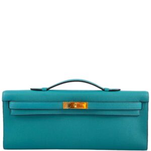 Hermes Kelly Cut Blue Paon Swift
