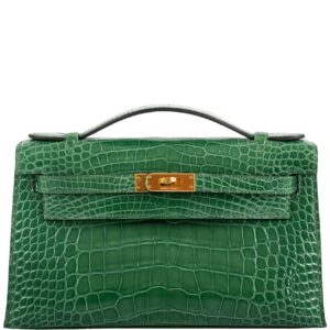 Hermes Kelly Pochette Cactus Alligator