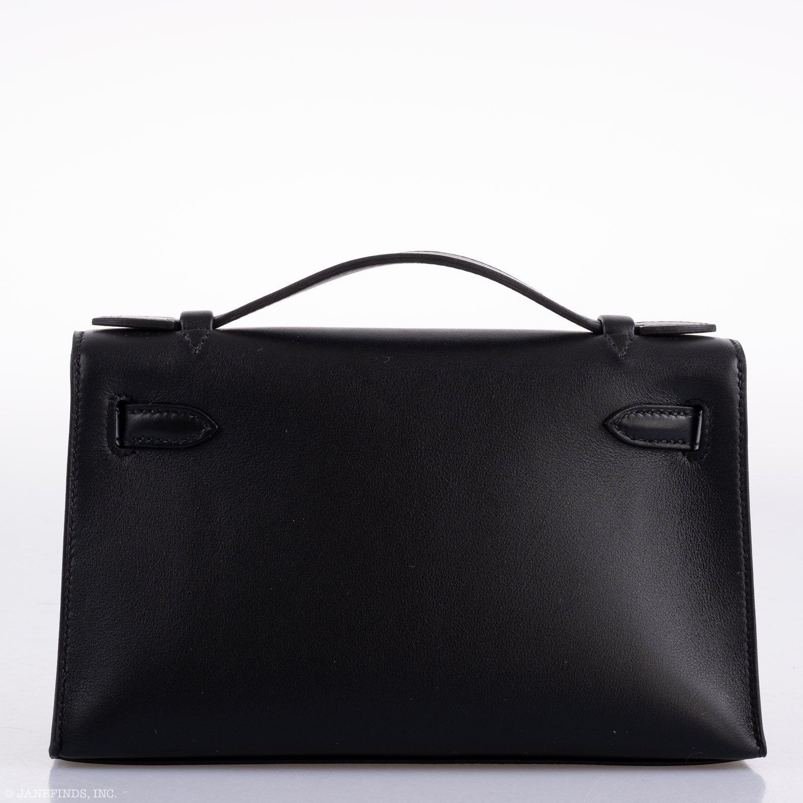 Hermes Kelly Mini Pochette Black Swift leather Gold Hardware - 2020, Y - Image 5