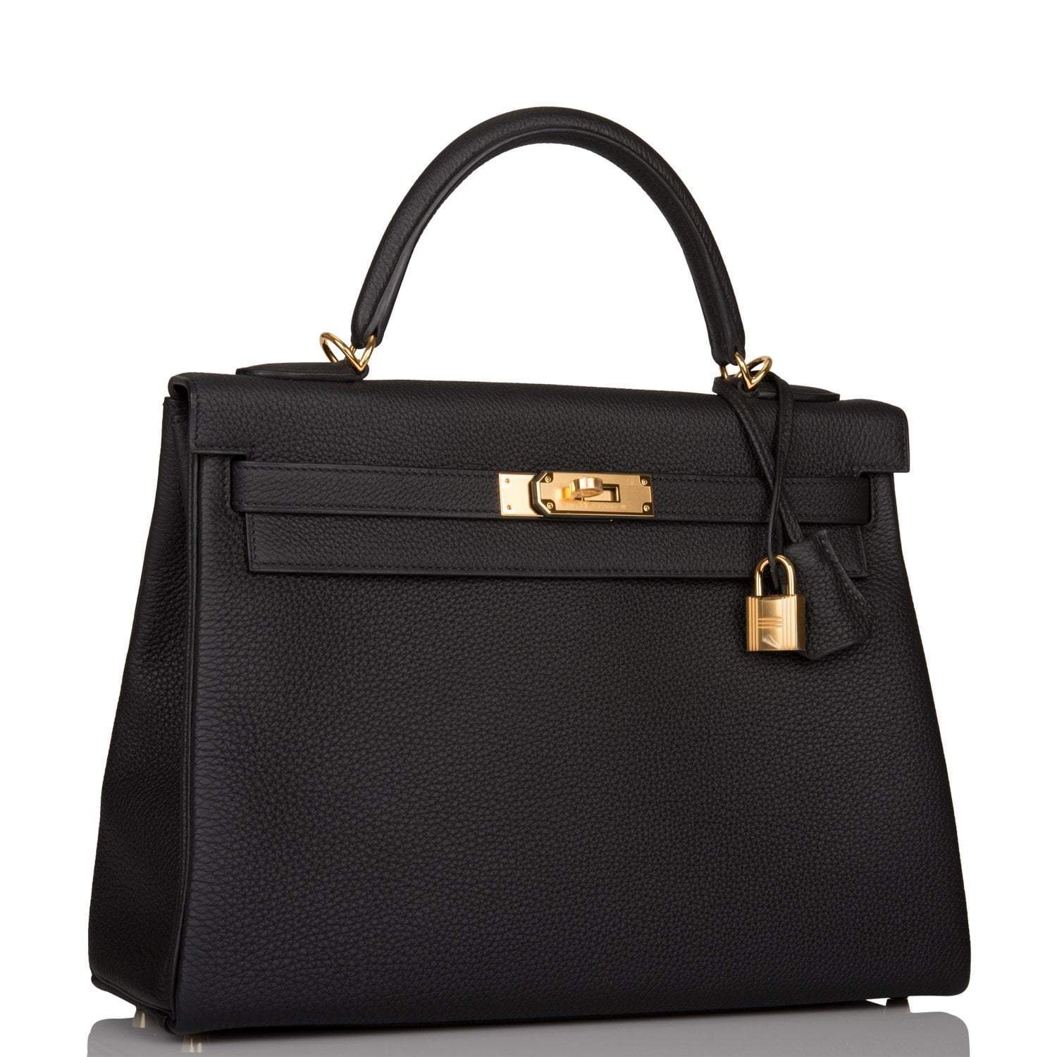 Hermes Kelly Retourne 32cm Black Togo Gold Hardware - Image 2