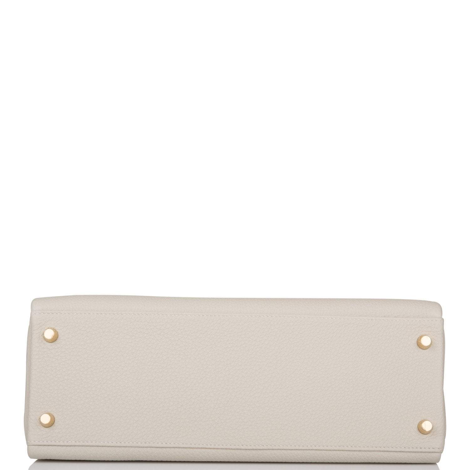 Hermes Kelly Retourne 32 Gris Perle Togo Gold Hardware - Image 5