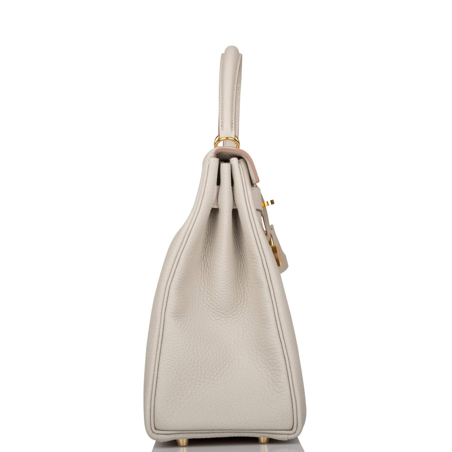 Hermes Kelly Retourne 32 Gris Perle Togo Gold Hardware - Image 3