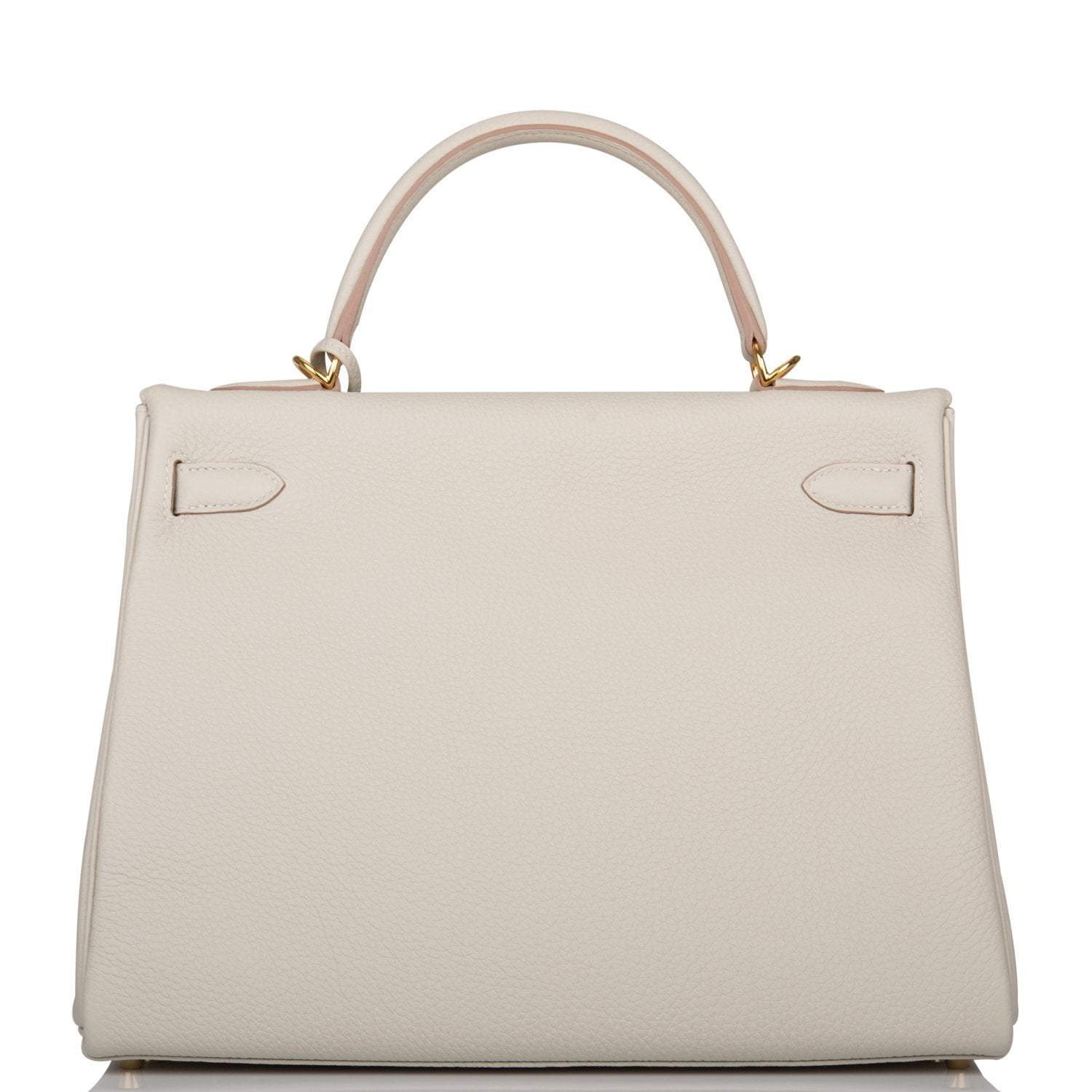 Hermes Kelly Retourne 32 Gris Perle Togo Gold Hardware - Image 4