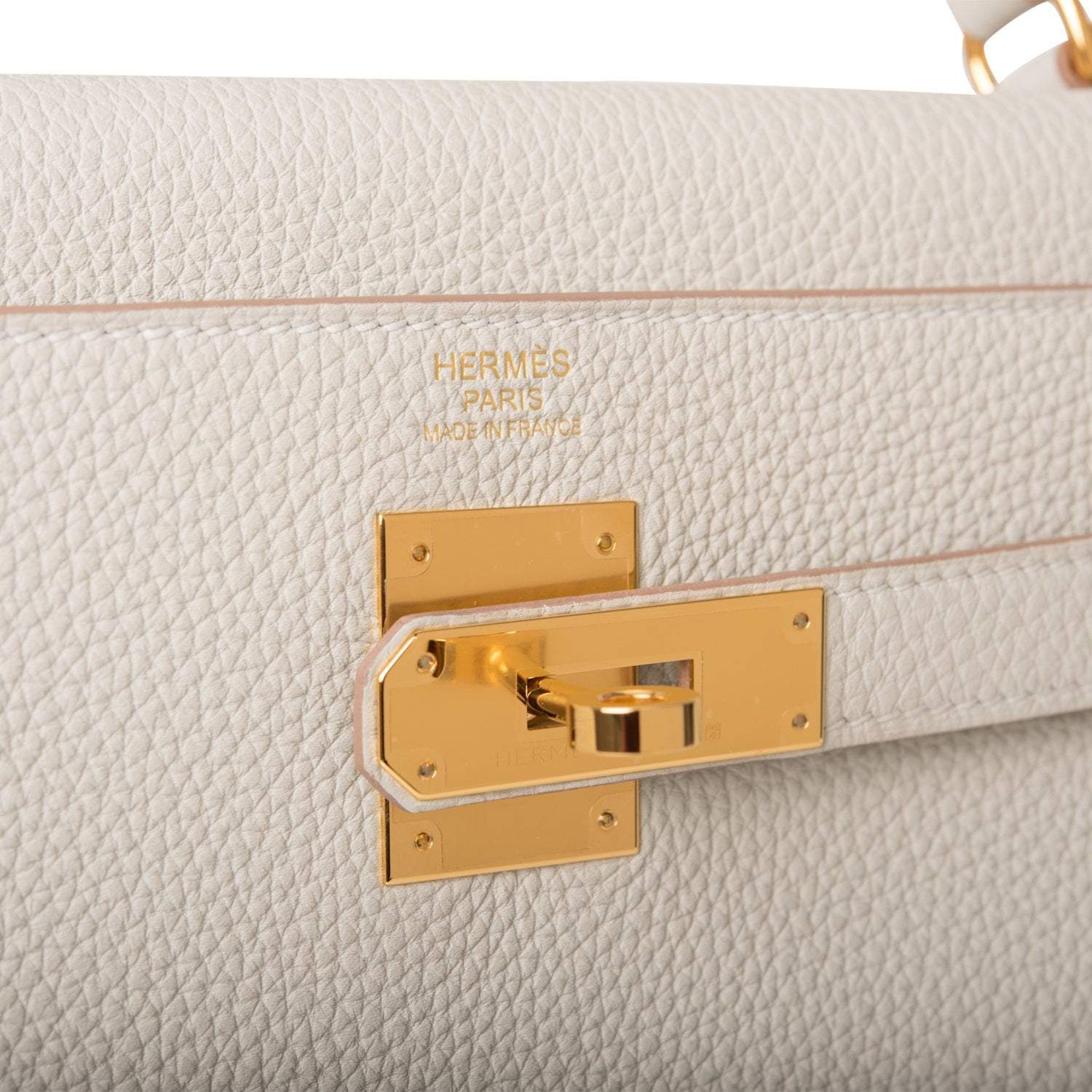 Hermes Kelly Retourne 32 Gris Perle Togo Gold Hardware - Image 6
