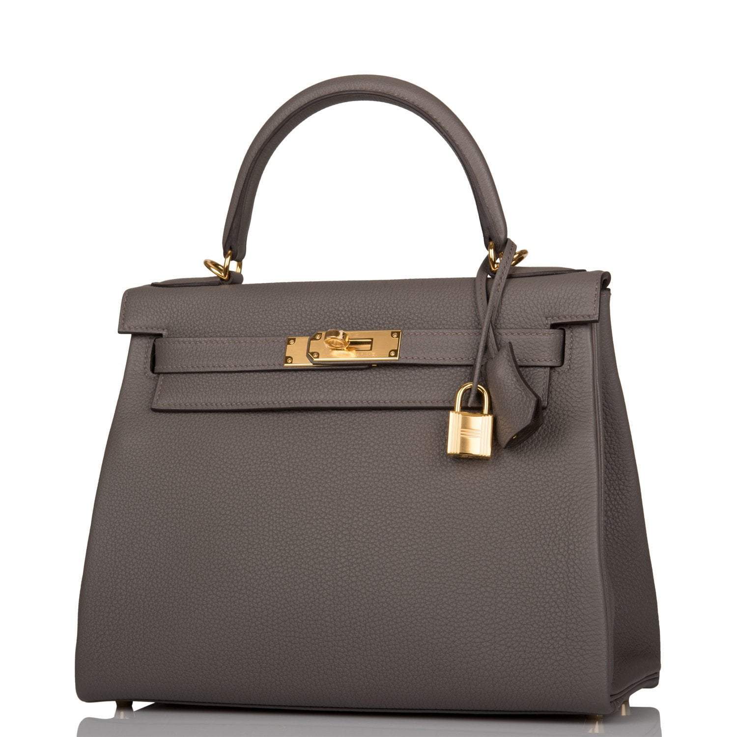 Hermes Kelly Retourne 28 Etain Togo Gold Hardware - Image 5