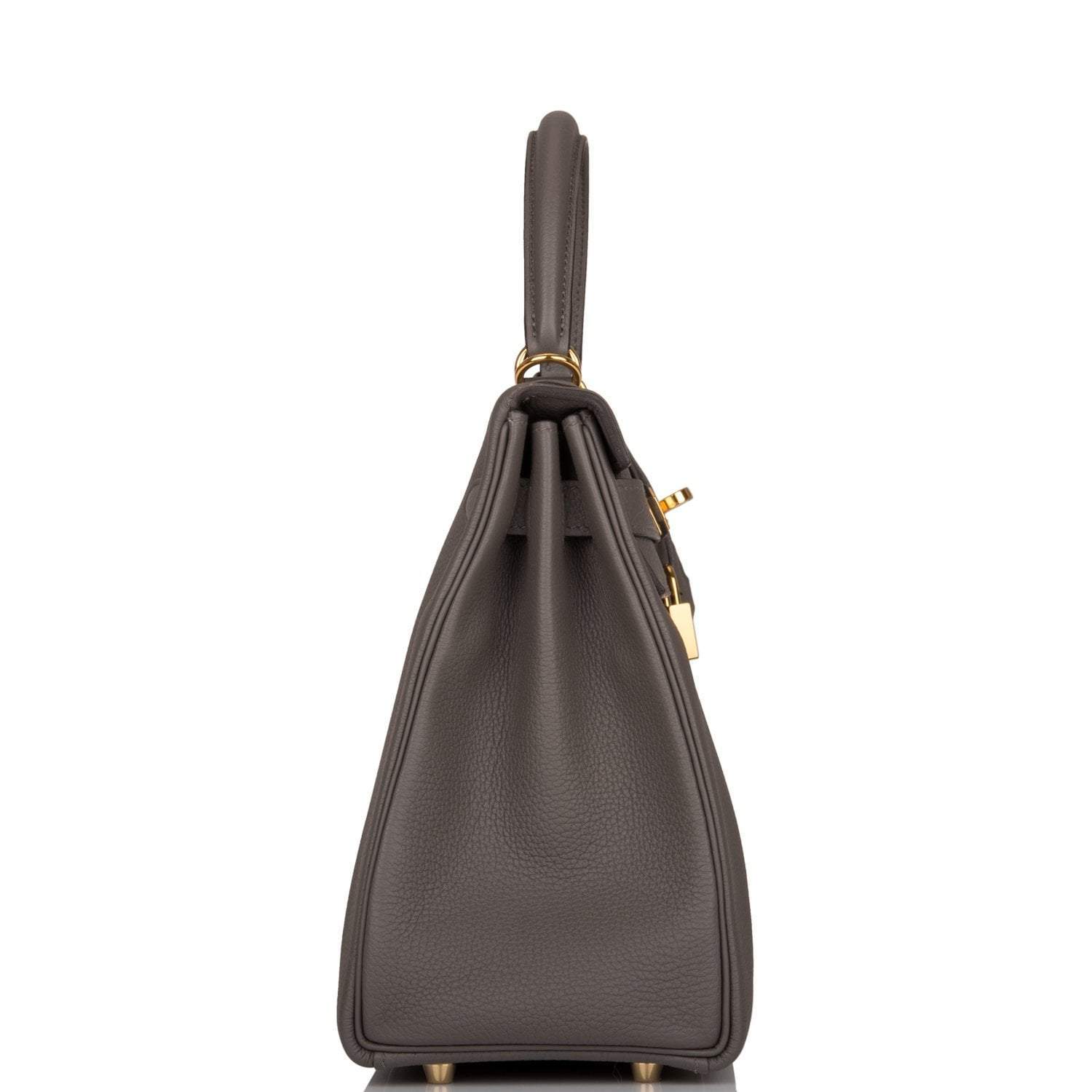 Hermes Kelly Retourne 28 Etain Togo Gold Hardware - Image 3