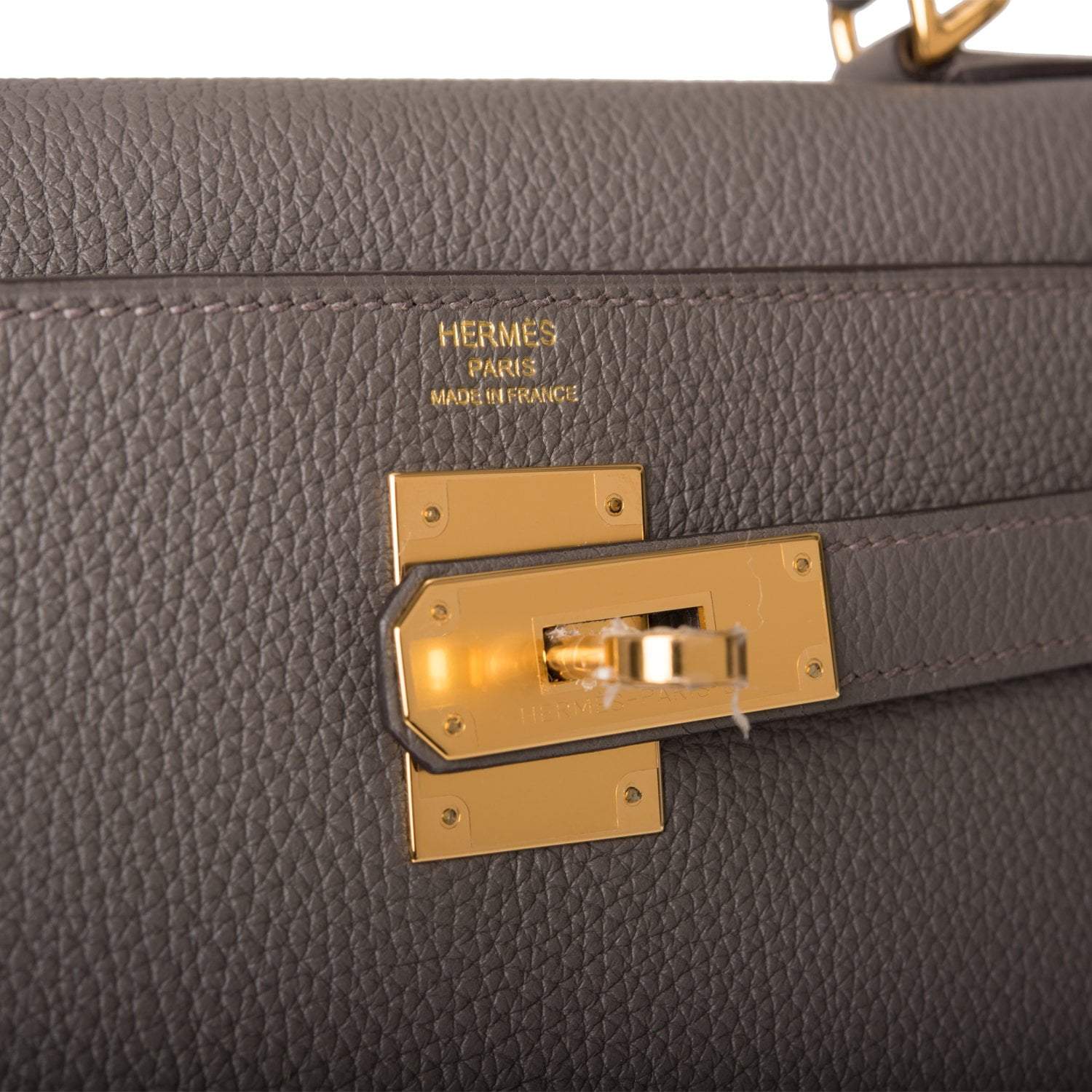 Hermes Kelly Retourne 28 Etain Togo Gold Hardware - Image 7