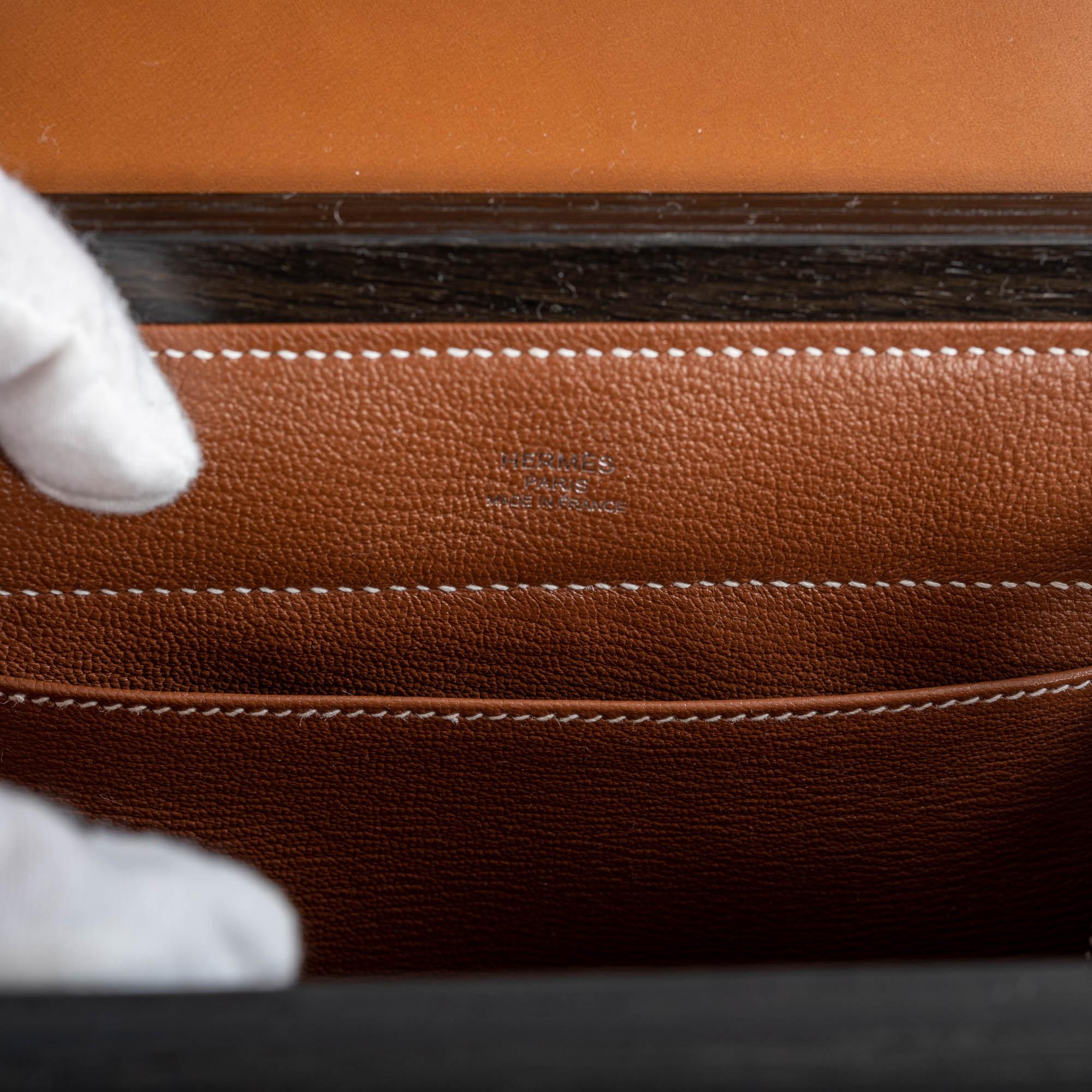 Hermes Kelly Wood 22 Bog Oak, Aluminum & Barenia with Palladium Hardware - 2021, Z - Image 7