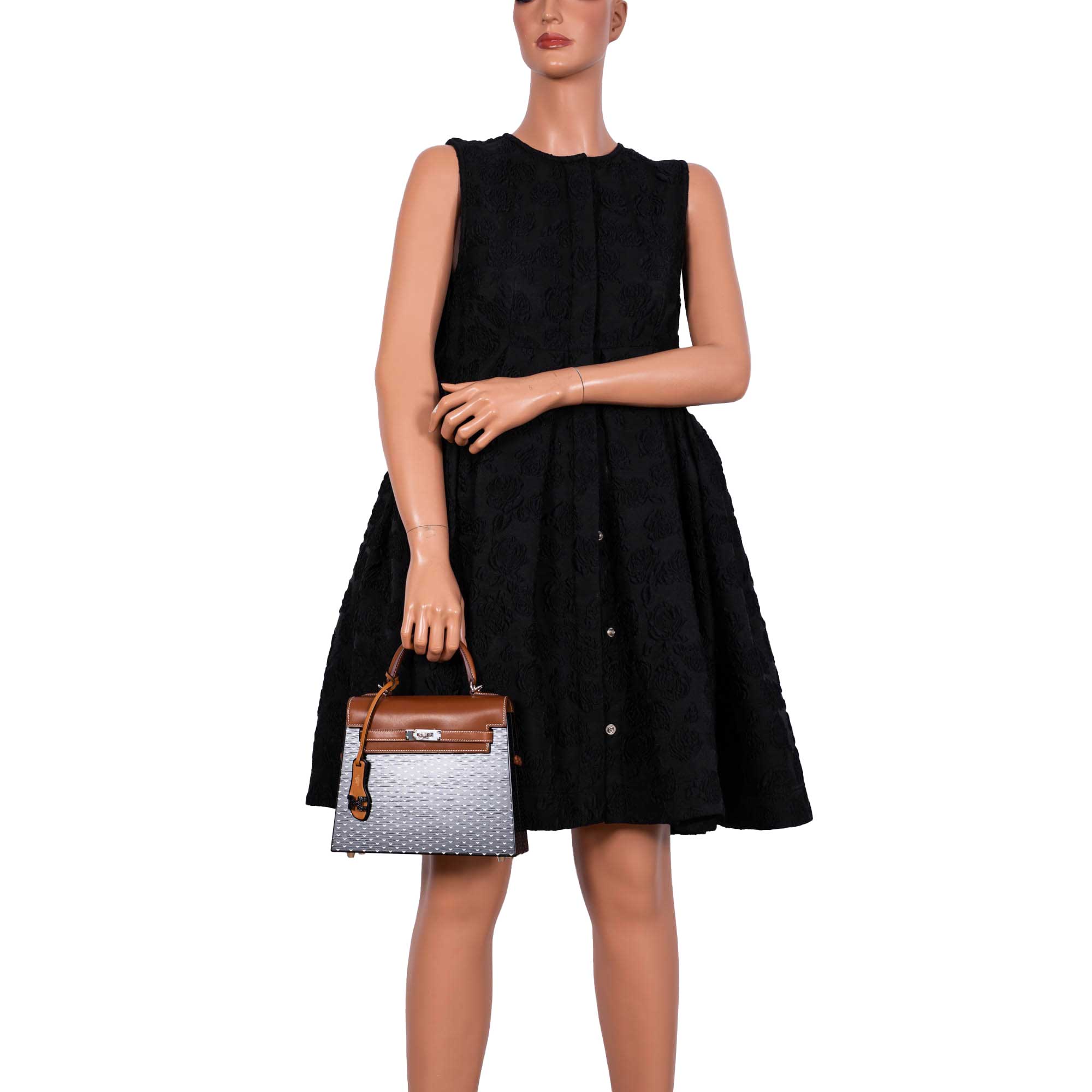 Hermes Kelly Wood 22 Bog Oak, Aluminum & Barenia with Palladium Hardware - 2021, Z - Image 10