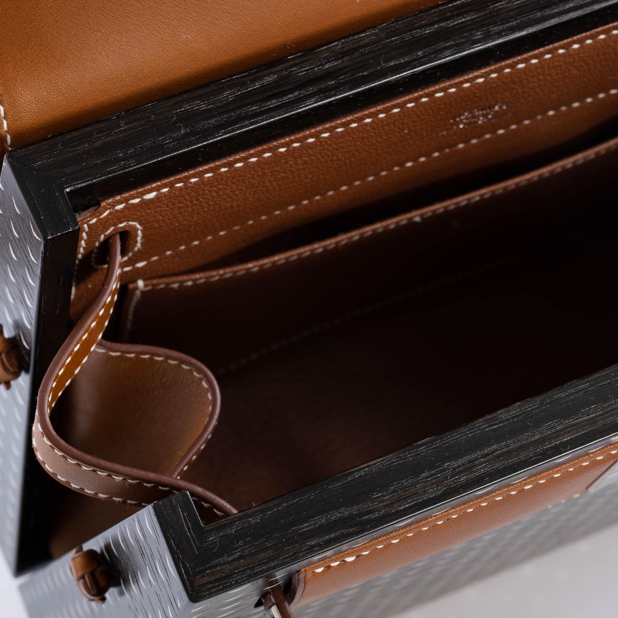 Hermes Kelly Wood 22 Bog Oak, Aluminum & Barenia with Palladium Hardware - 2021, Z - Image 9
