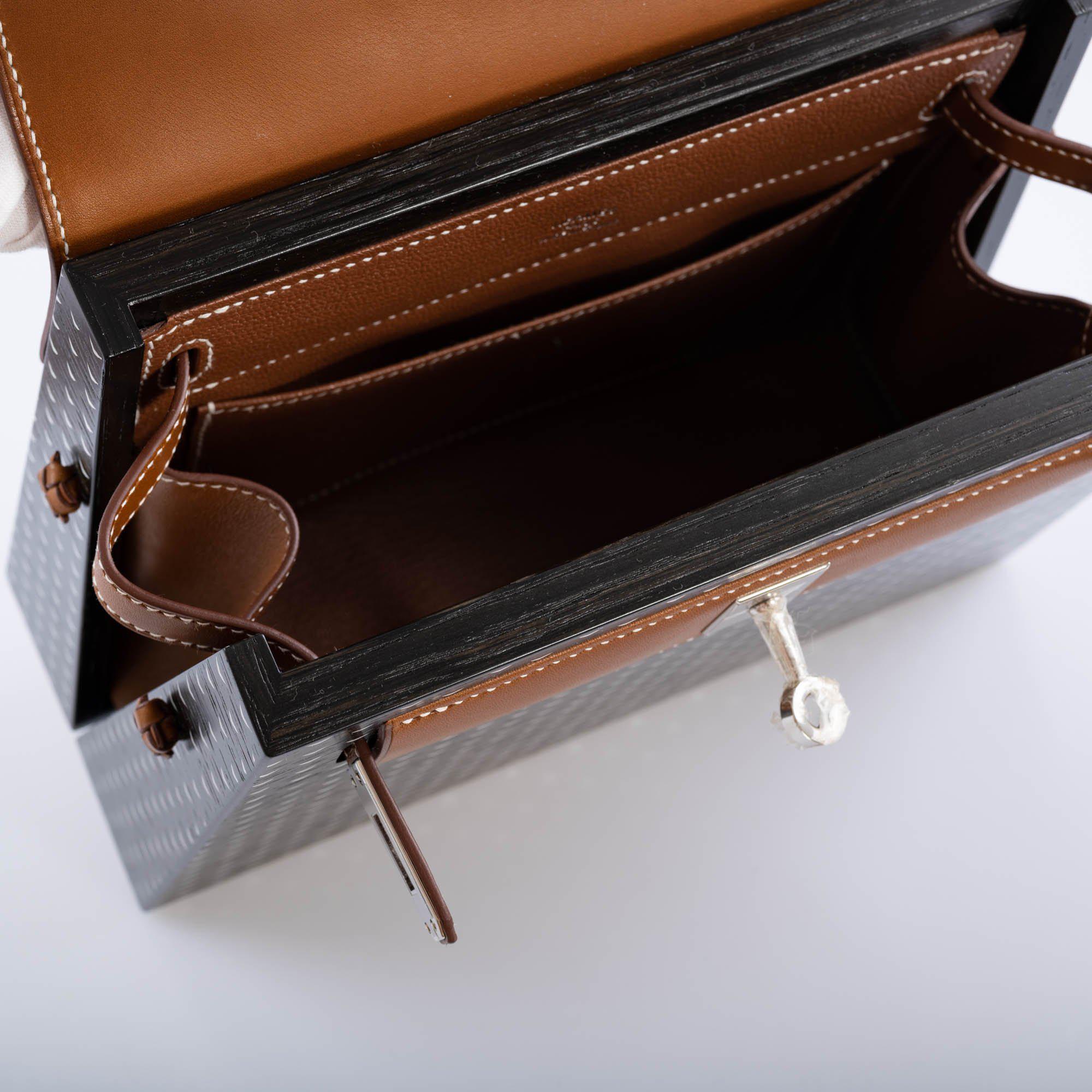 Hermes Kelly Wood 22 Bog Oak, Aluminum & Barenia with Palladium Hardware - 2021, Z - Image 8
