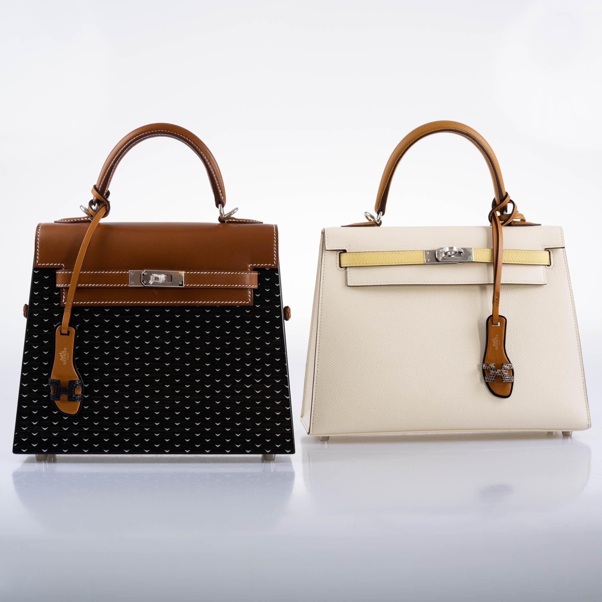 Hermes Kelly Wood 22 Bog Oak, Aluminum & Barenia with Palladium Hardware - 2021, Z - Image 6