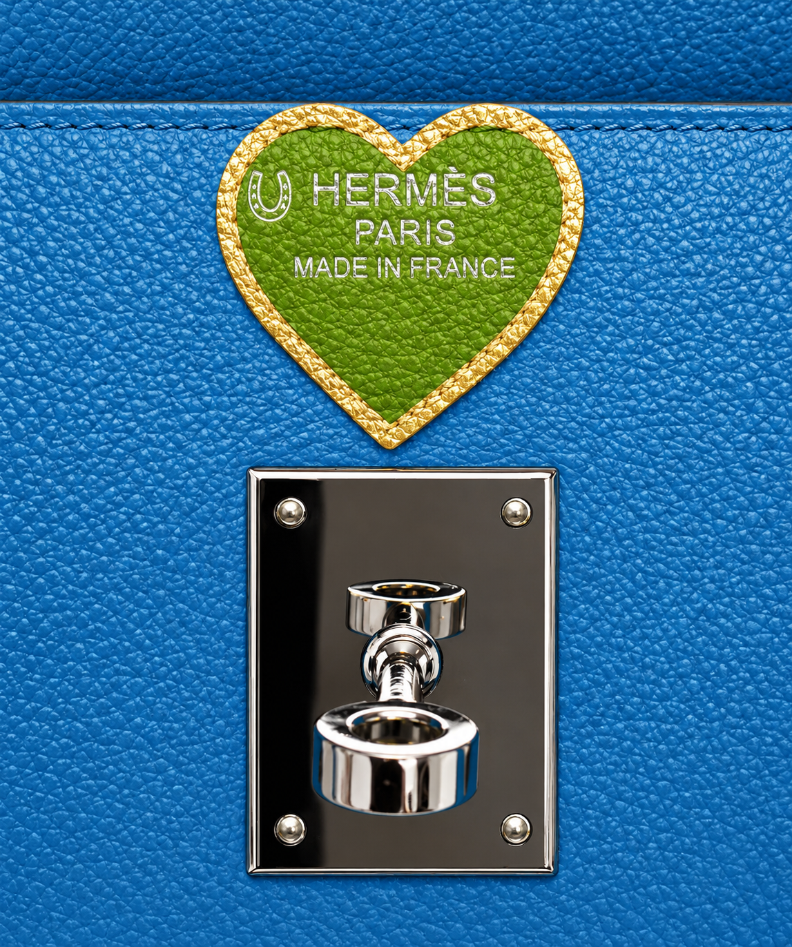Hermes Birkin 35 Special Order Vert Anis Rouge Garrance Blue Jean Togo Leather Palladium Hardware - Image 4