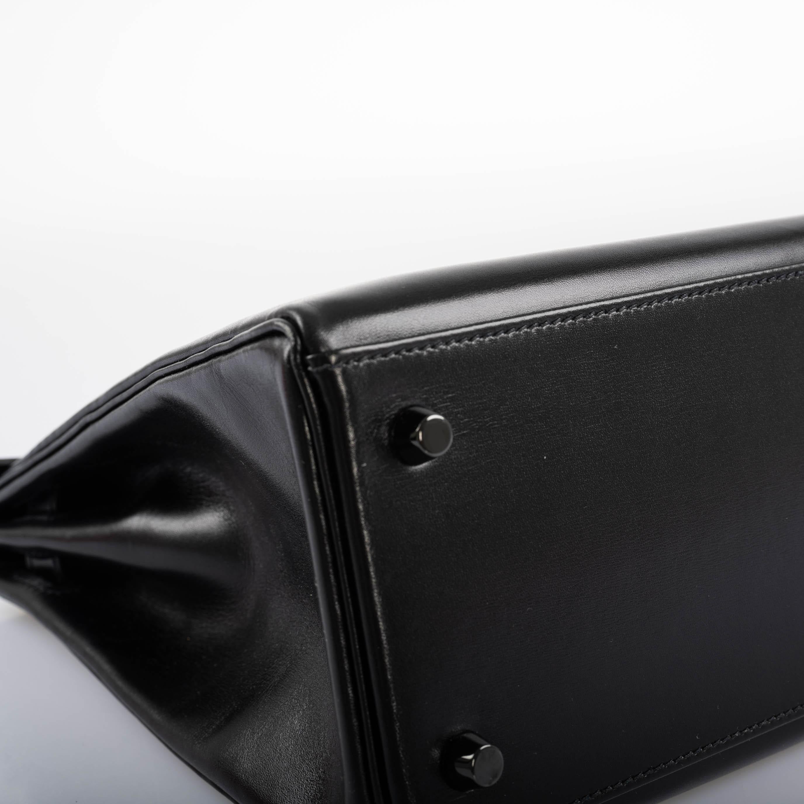 Hermes So Black Kelly 35 Retourne Black Box Leather PVD Hardware - 2011, O Square - Image 8