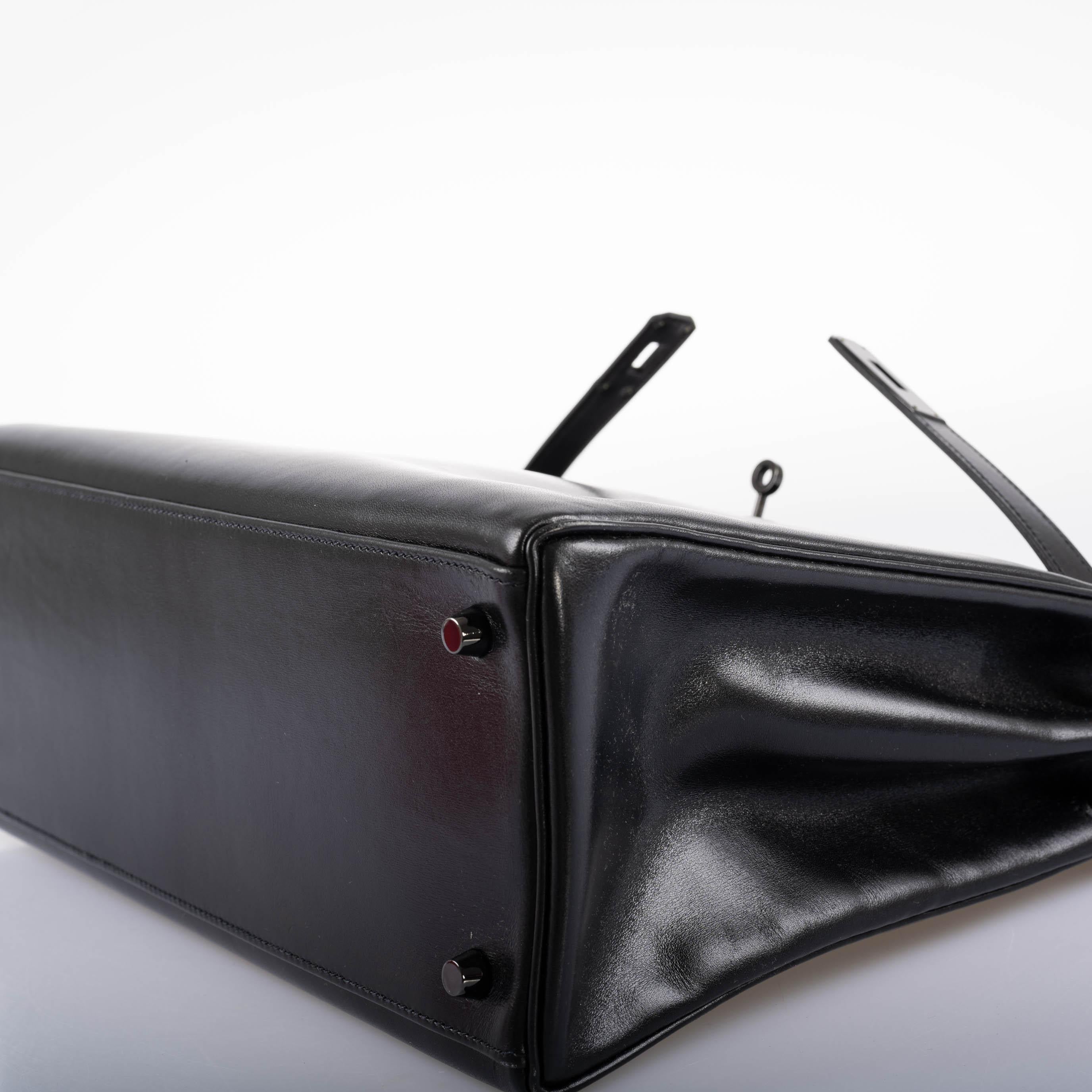 Hermes So Black Kelly 35 Retourne Black Box Leather PVD Hardware - 2011, O Square - Image 7