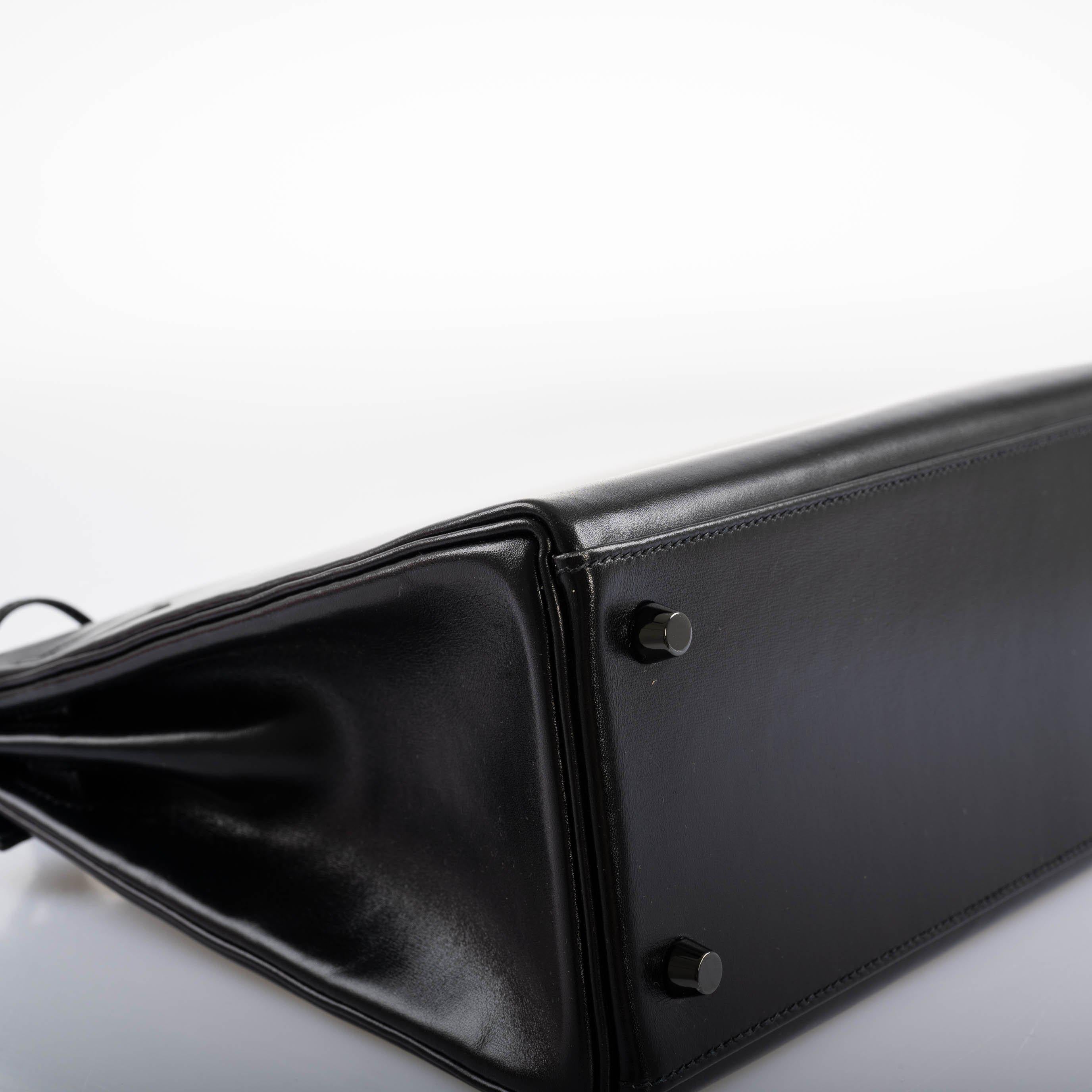 Hermes So Black Kelly 35 Retourne Black Box Leather PVD Hardware - 2011, O Square - Image 6