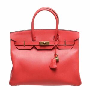 Hermes Birkin 35 Rouge Pivoine Epsom Leather Gold Hardware