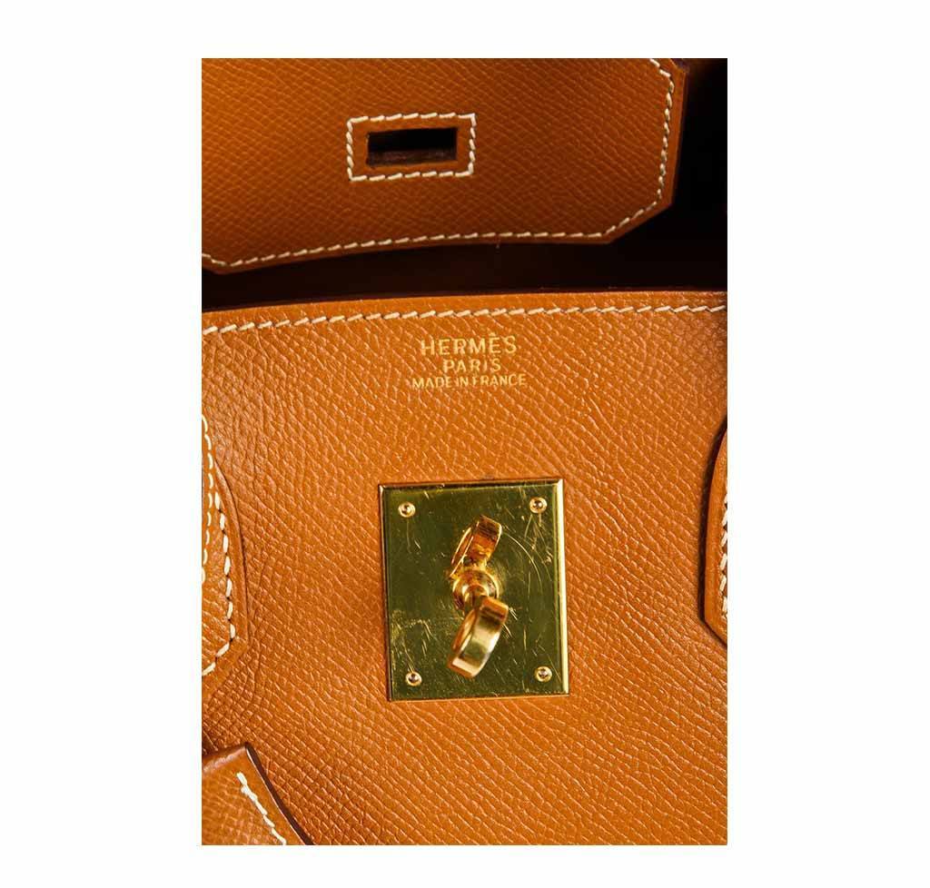 Hermes Birkin 30 Gold Epsom Leather Gold Hardware - Image 7