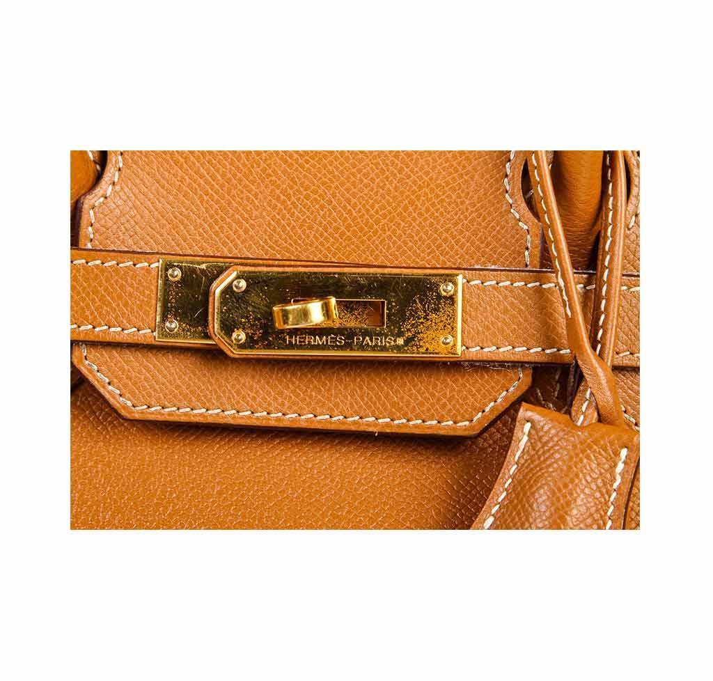 Hermes Birkin 30 Gold Epsom Leather Gold Hardware - Image 8
