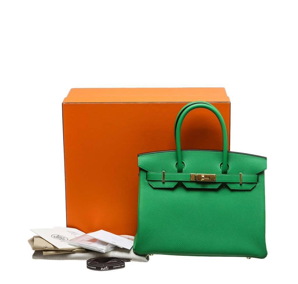 Hermes Birkin 30 Bamboo Togo Leather Gold Hardware - Image 14