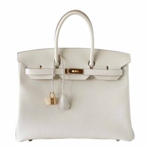 Hermes Birkin 35 Craie Togo Leather Gold Hardware
