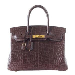 Hermes Birkin 30 Matte Havane Niloticus Crocodile Gold Hardware