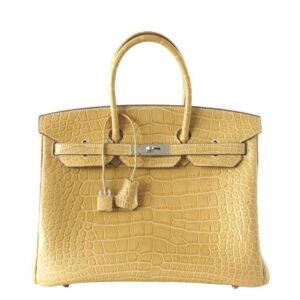 Hermès Birkin 35 Alligator Mais Bag