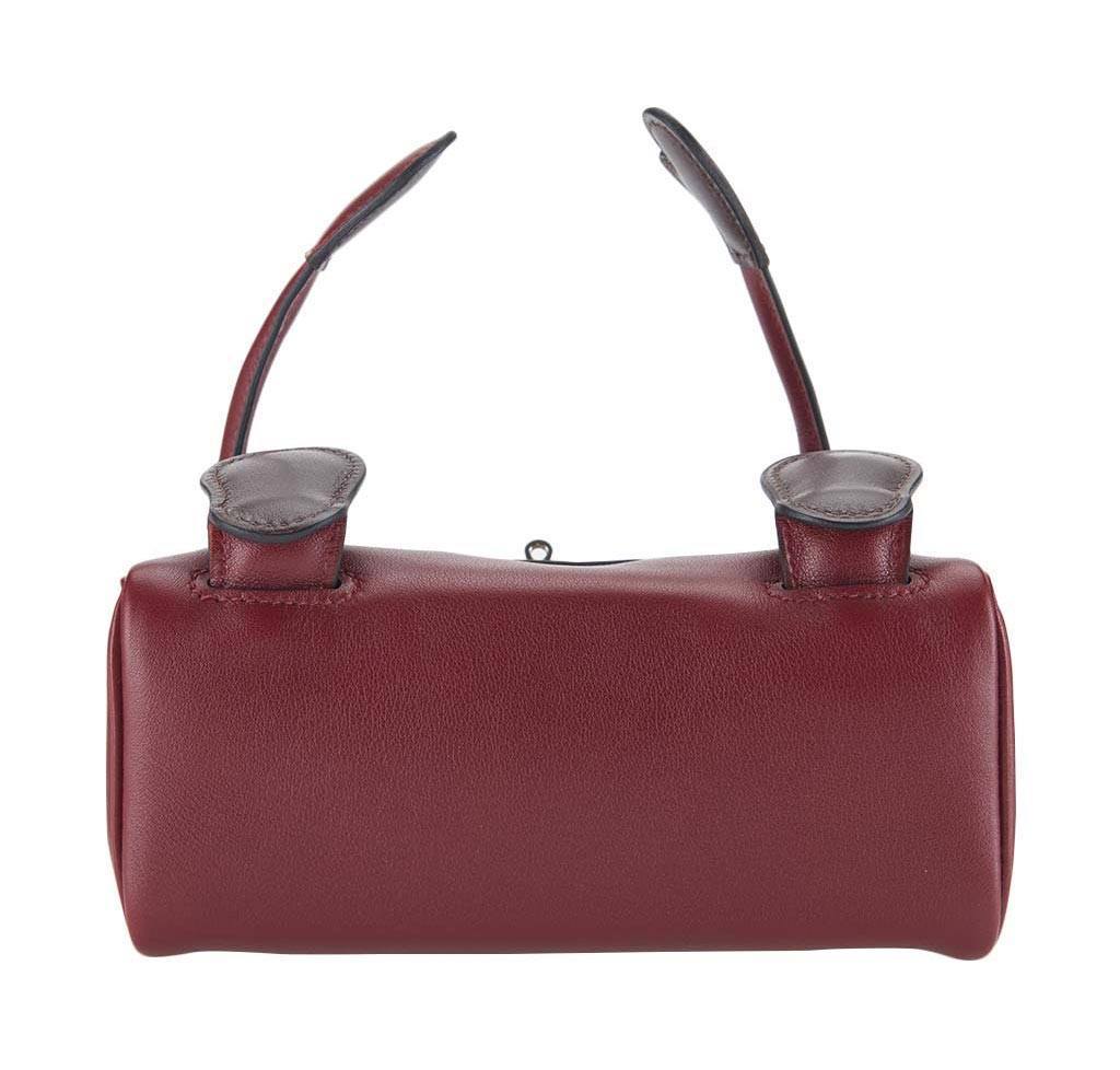 Hermes Kelly Idole Rouge Gulliver Leather Palladium Hardware - Image 7