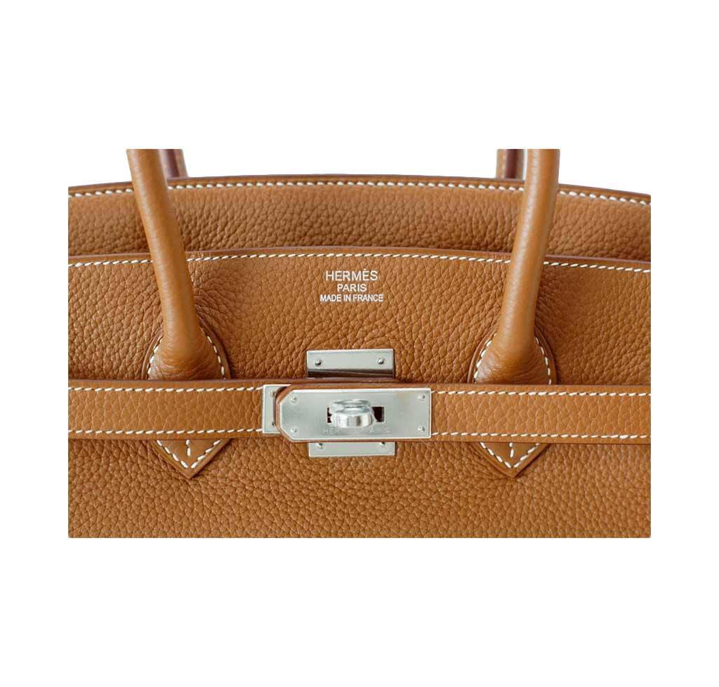 Hermes Birkin 35 Gold Togo Leather Palladium Hardware - Image 5