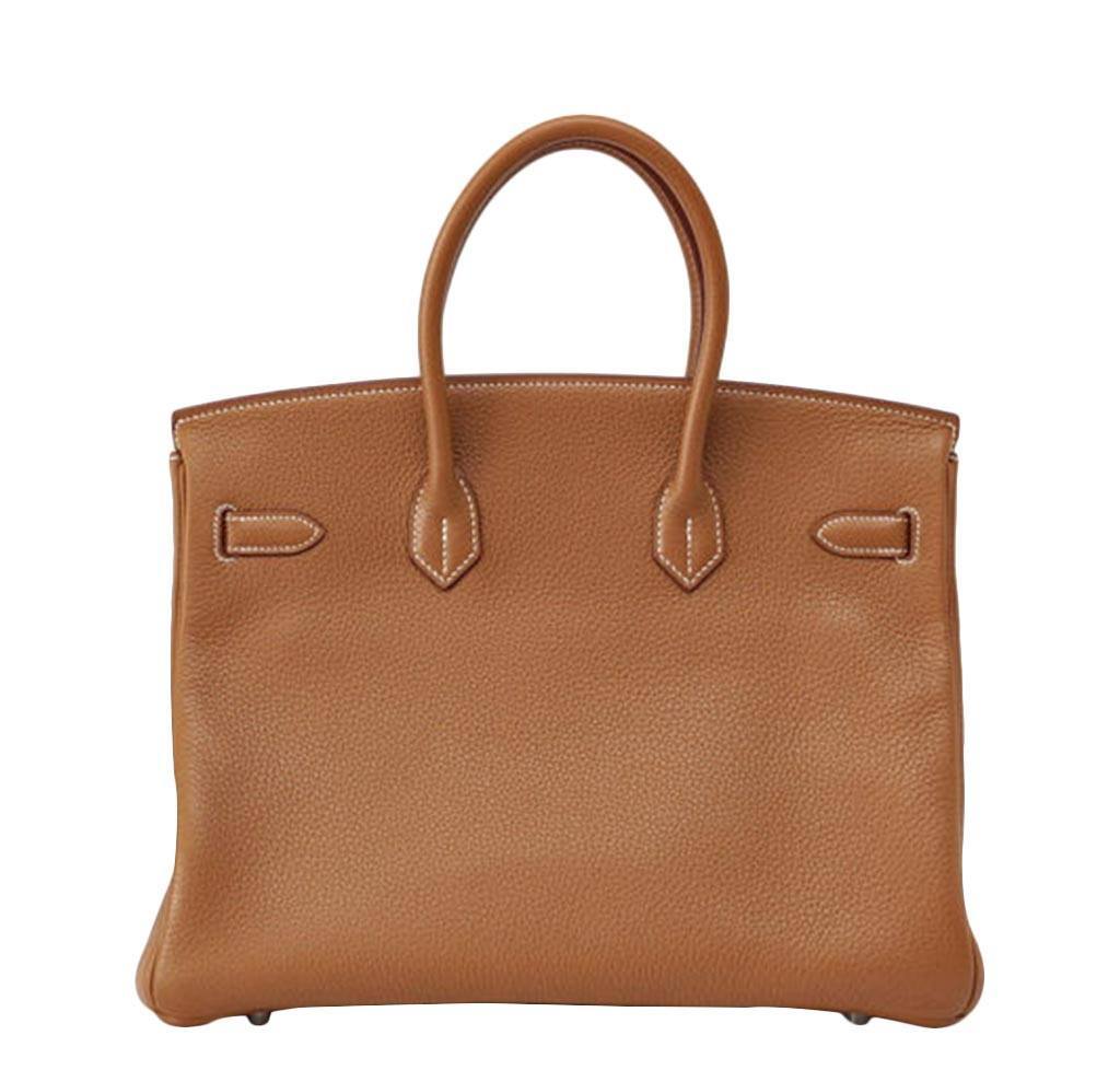 Hermes Birkin 35 Gold Togo Leather Palladium Hardware - Image 3