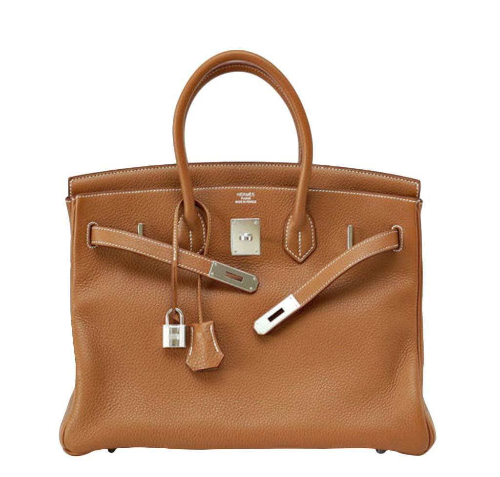 Hermes Birkin 35 Gold Togo Leather Palladium Hardware - Image 2