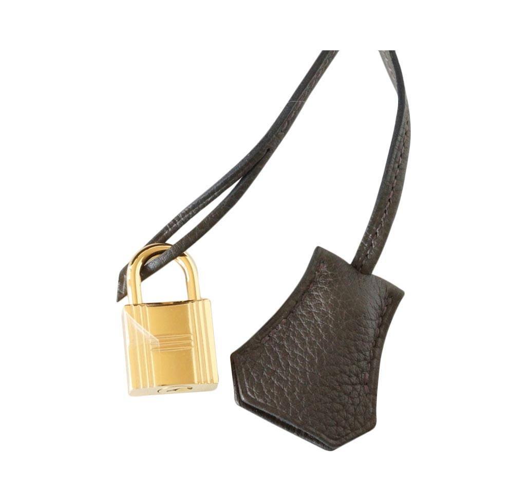 Hermes Birkin 35 Vert Bronze Veau Togo Leather Gold Hardware - Image 6