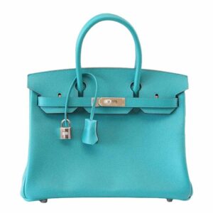 Hermes Birkin 30 Blue Paon Epsom Leather Palladium Hardware